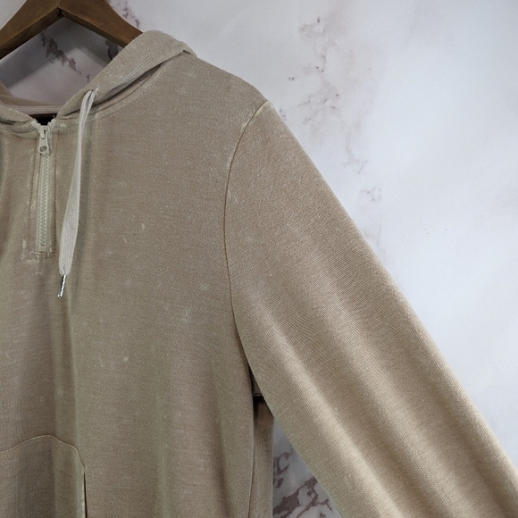 Koolaburra UGG Hoodie Womens Medium Tan Terry Zip Sweatshirt Sweater Pockets - Picture 12 of 13